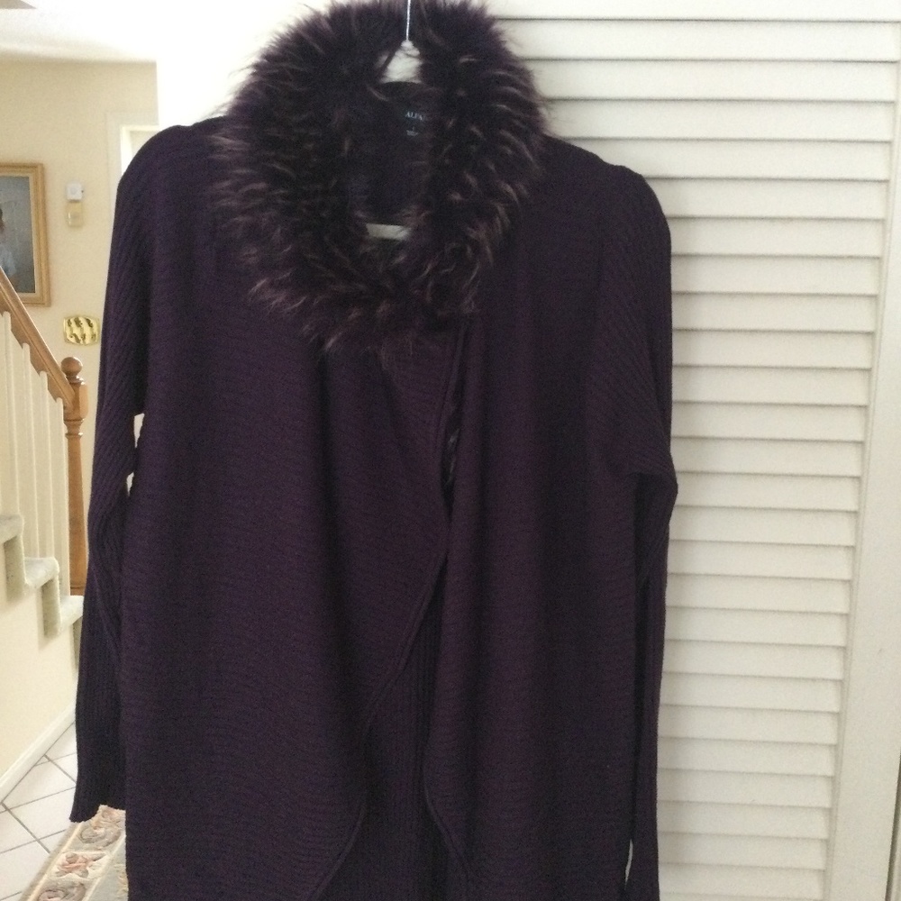 Alfani convertible  purple sweater, large